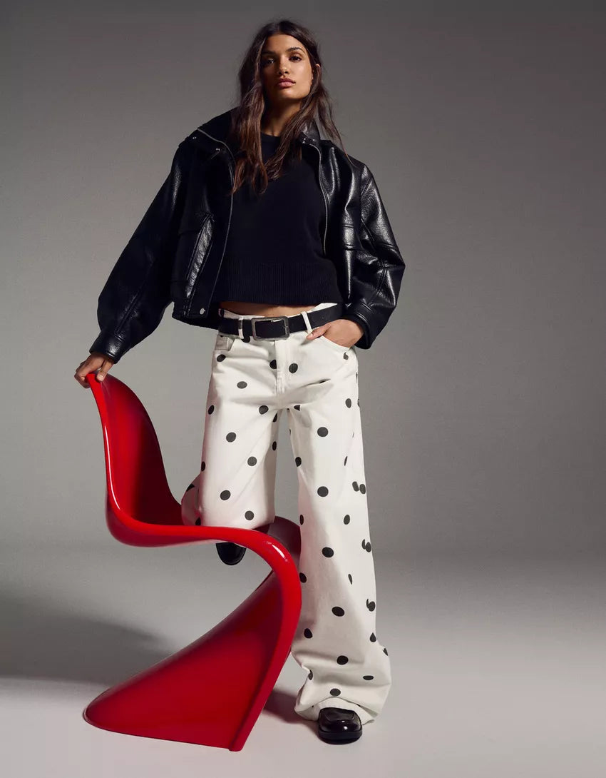 Baggy polka dot trousers