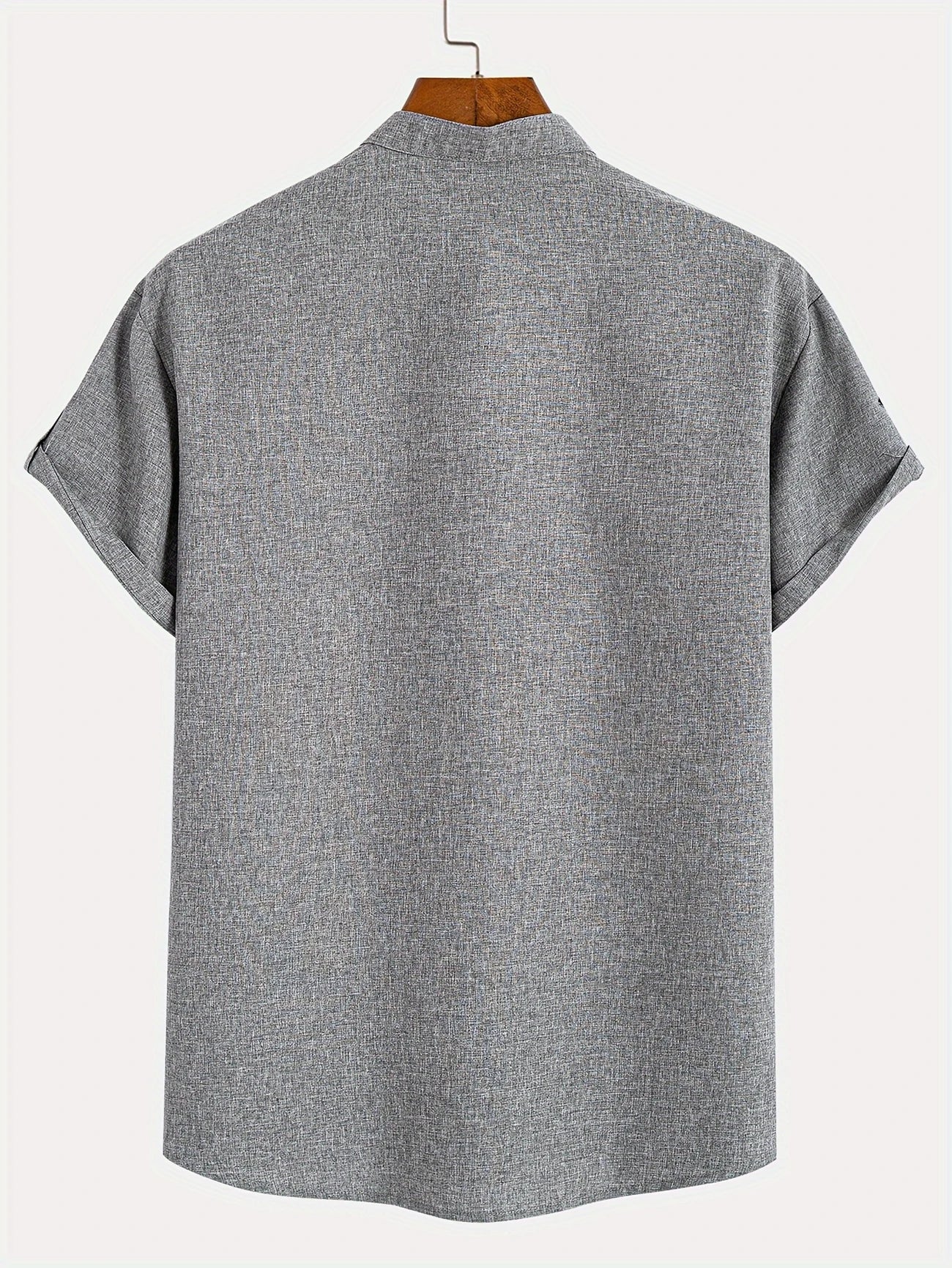 Leblanc™ | Elegant Short-Sleeve Shirt with Stand Collar