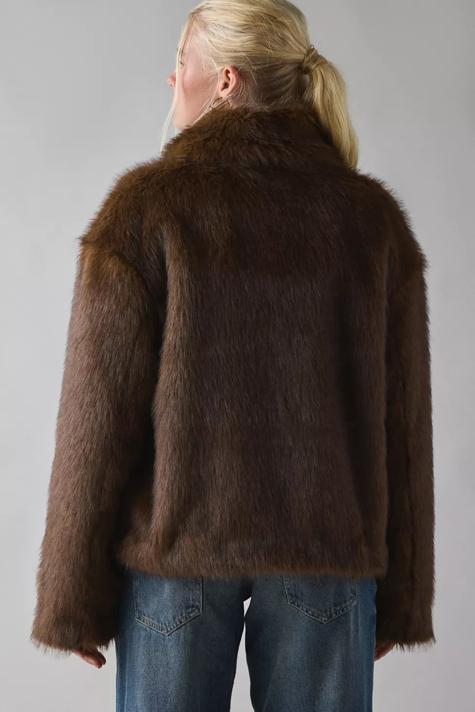 Bardot Sylvie Faux Fur Zip-Front Jacket