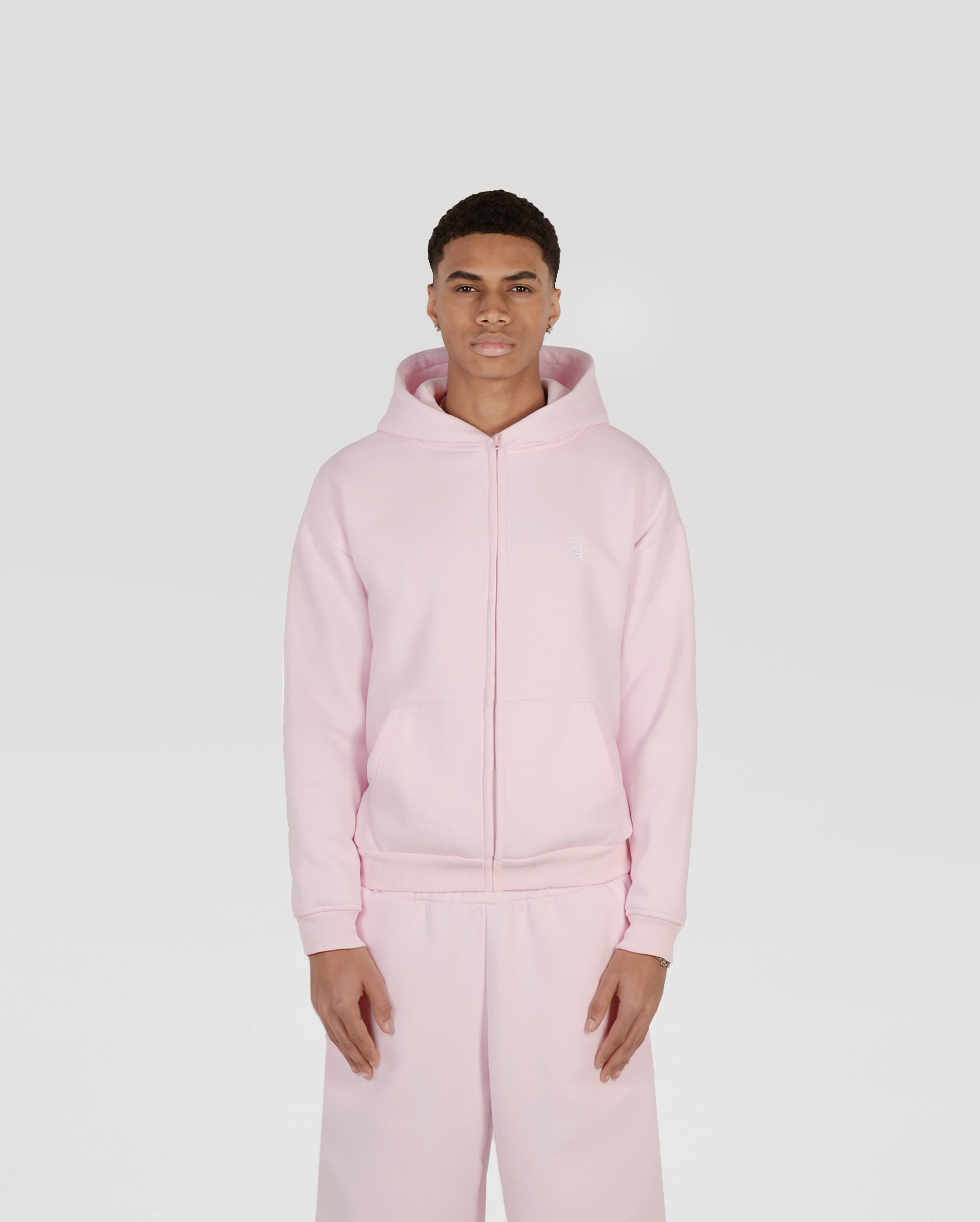 SUVENE ZIPPER HOODIE & BASIC JOGGER SET