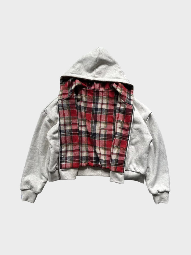 Decarba Inside Out Checkered Zipper
