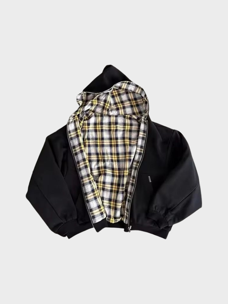 Decarba Inside Out Checkered Zipper