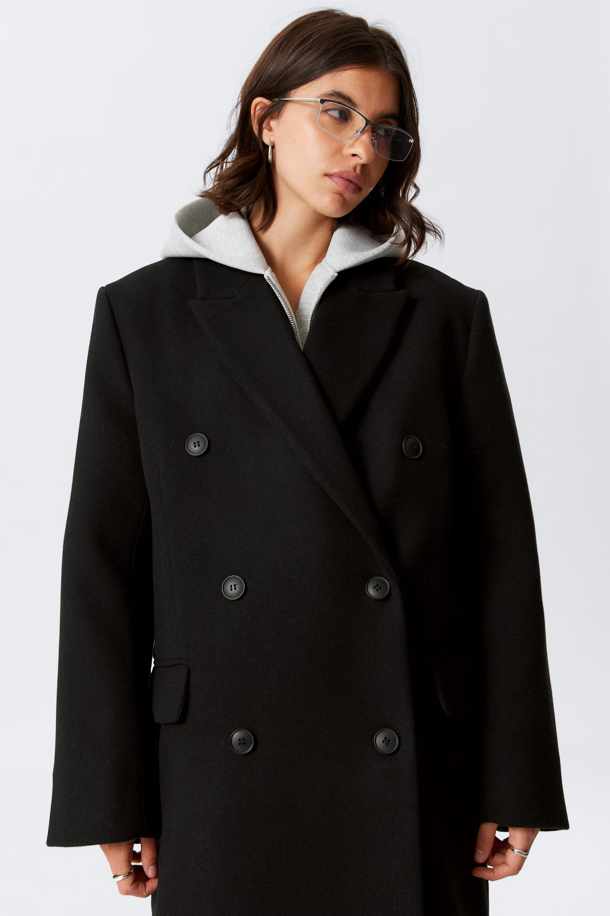 LOGAN DOUBLE-BREASTED WOOL-BLEND COAT