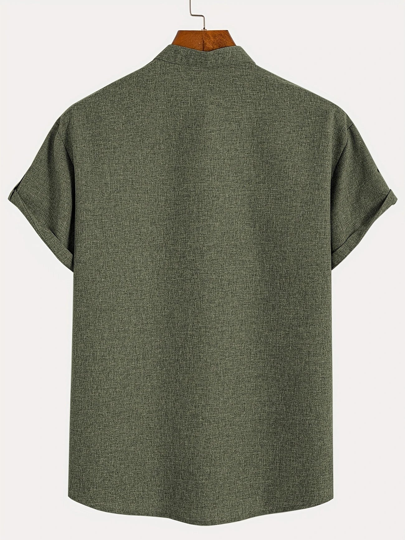 Leblanc™ | Elegant Short-Sleeve Shirt with Stand Collar