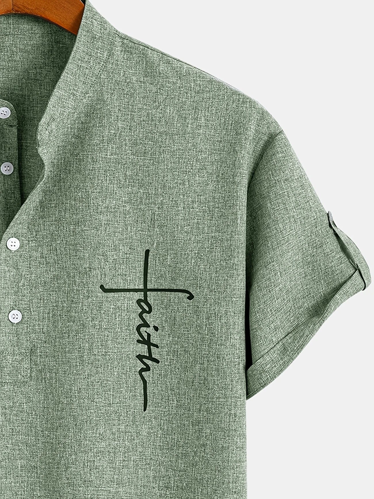 Leblanc™ | Elegant Short-Sleeve Shirt with Stand Collar