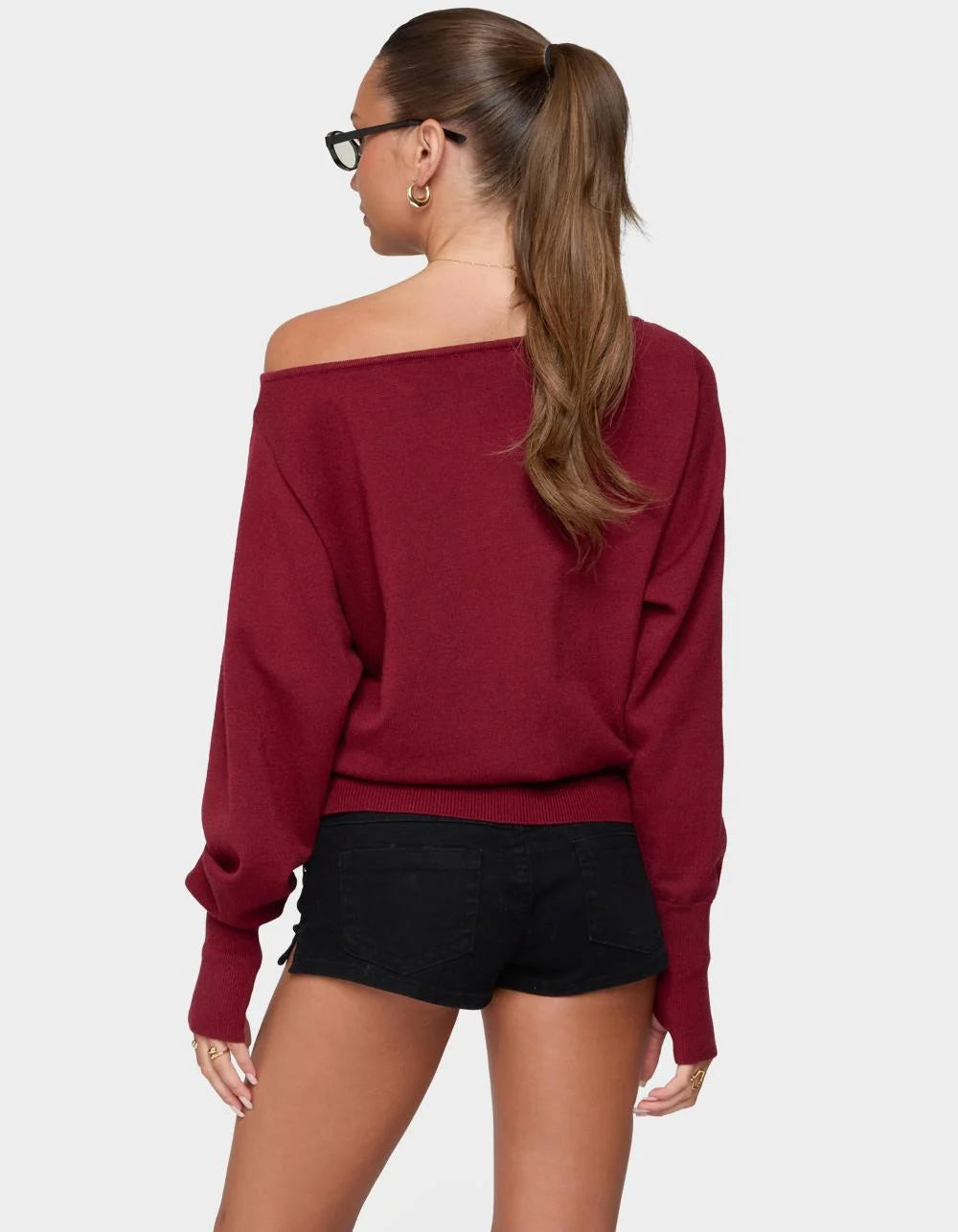 Off Shoulder Oversized Sweater