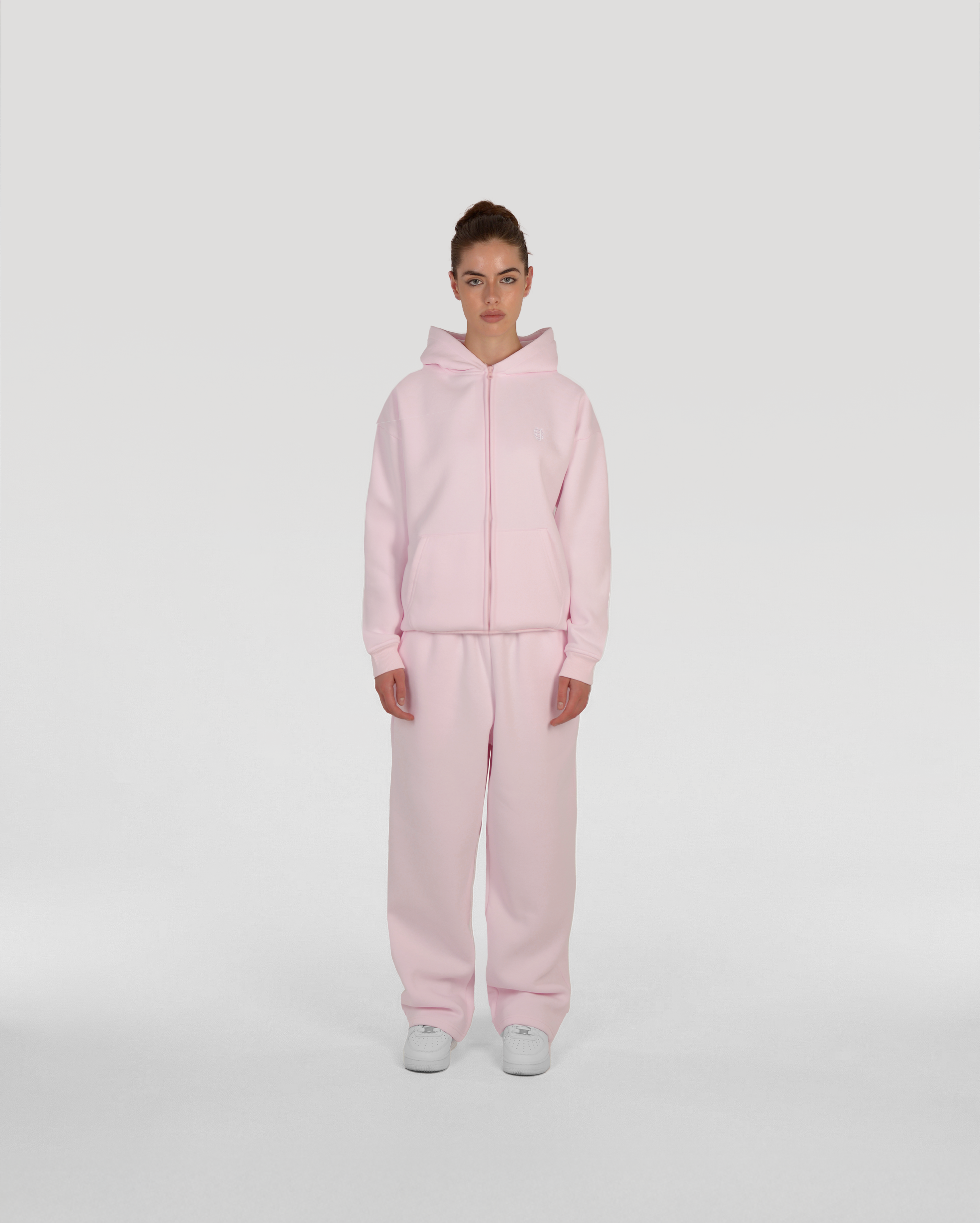 SUVENE ZIPPER HOODIE & BASIC JOGGER SET