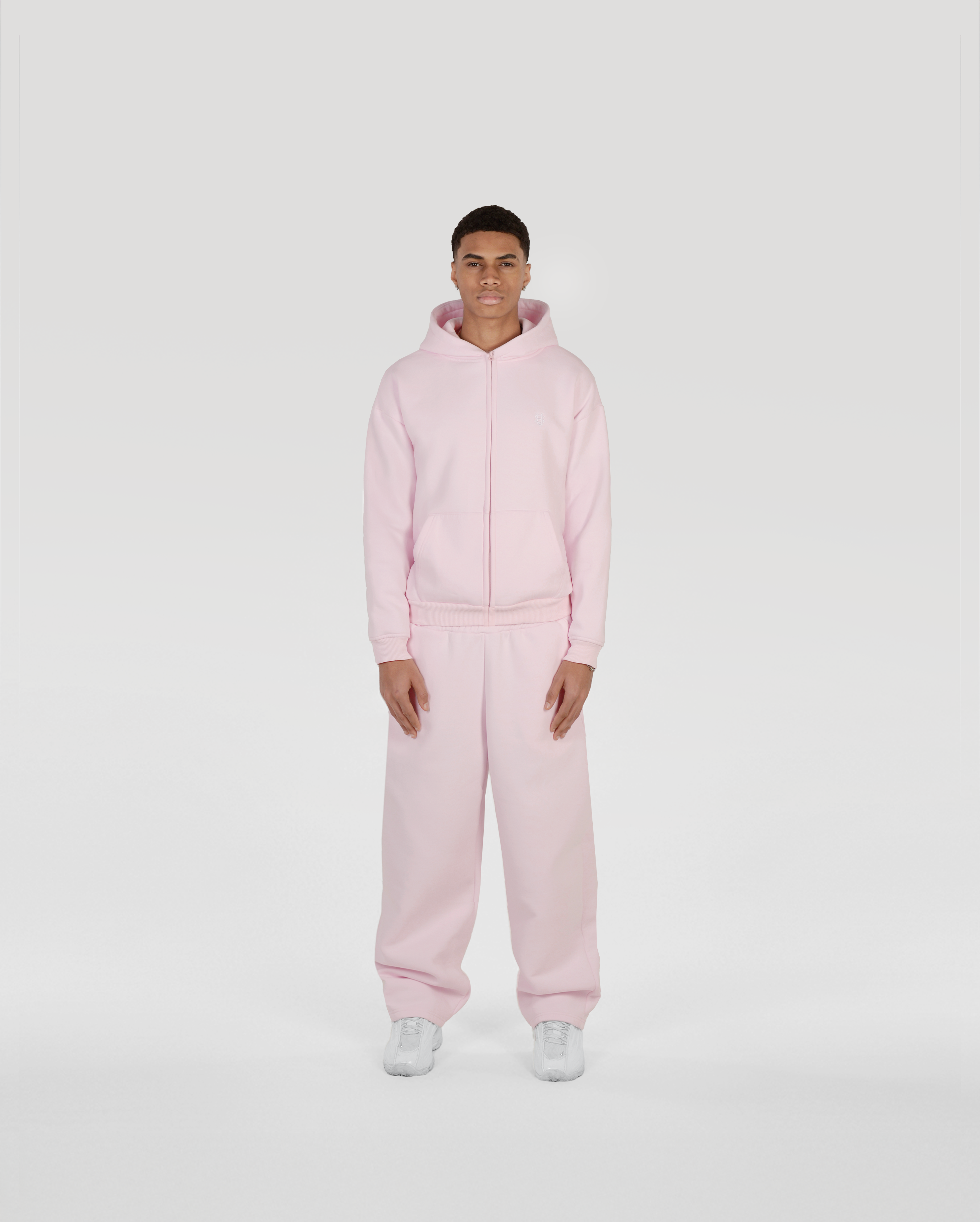 SUVENE ZIPPER HOODIE & BASIC JOGGER SET