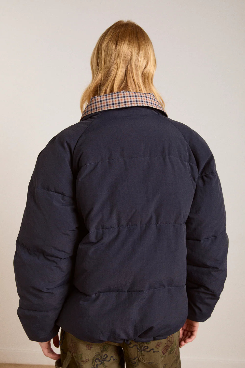 The Opal Reversible Puffer – Navy & Check