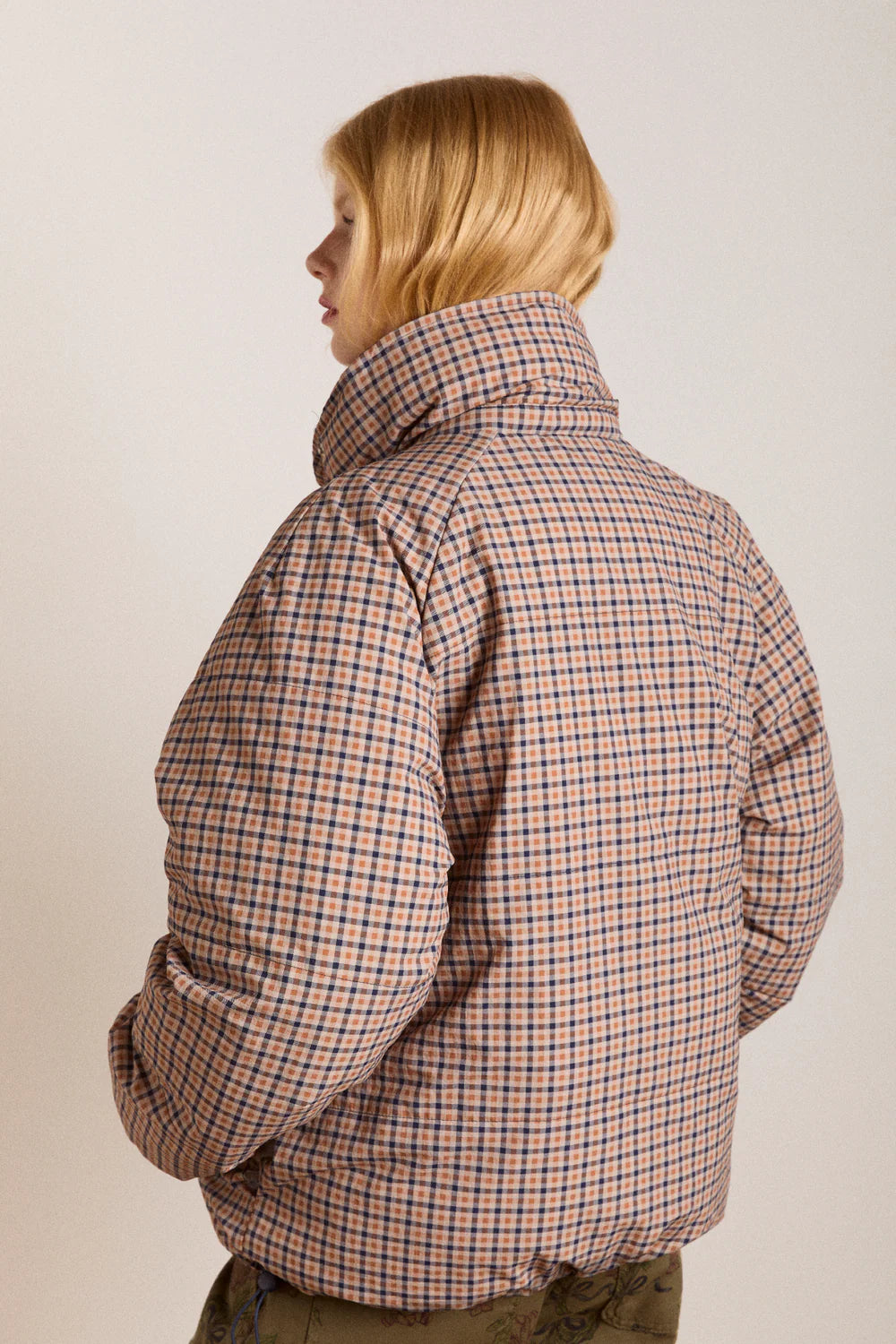 The Opal Reversible Puffer – Navy & Check