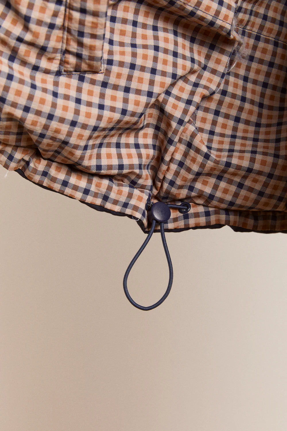 The Opal Reversible Puffer – Navy & Check