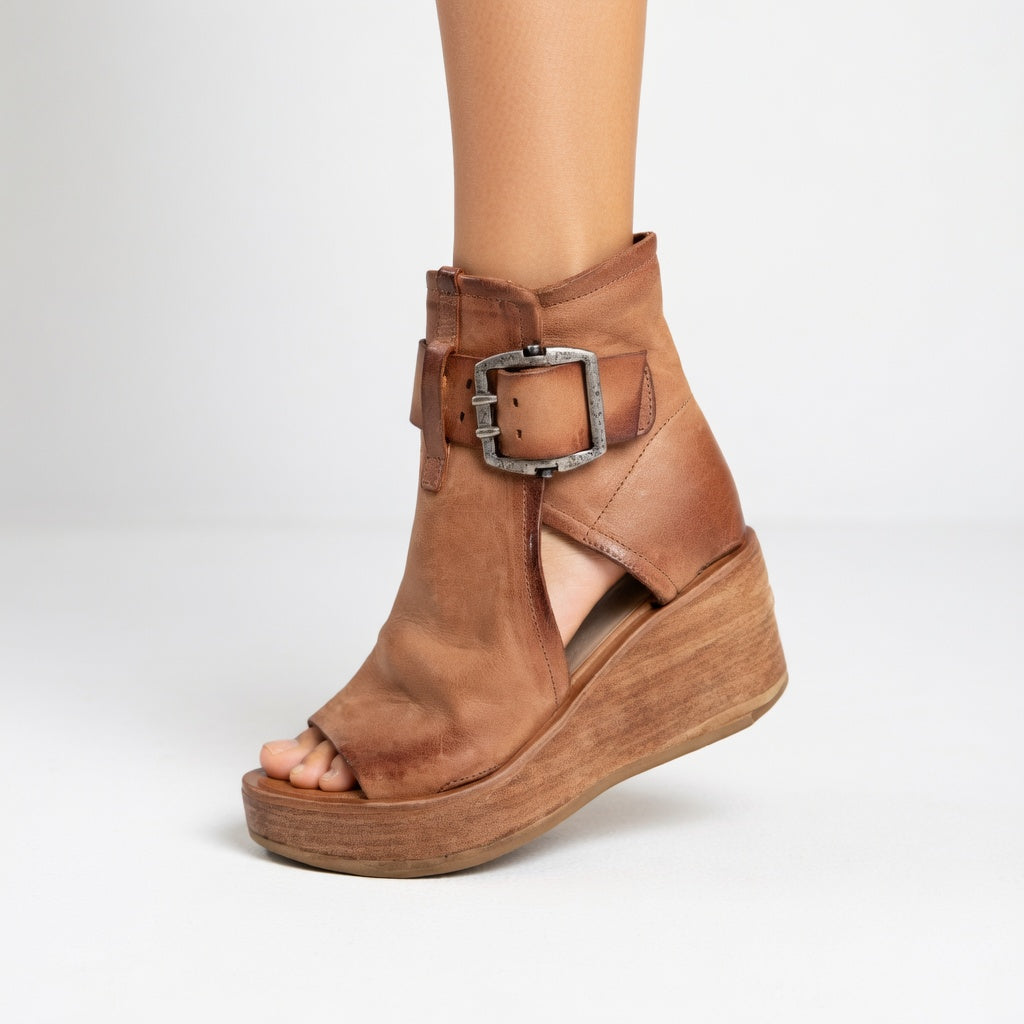 Orélisse™ — Modern Open-Toe Wedge Bootie