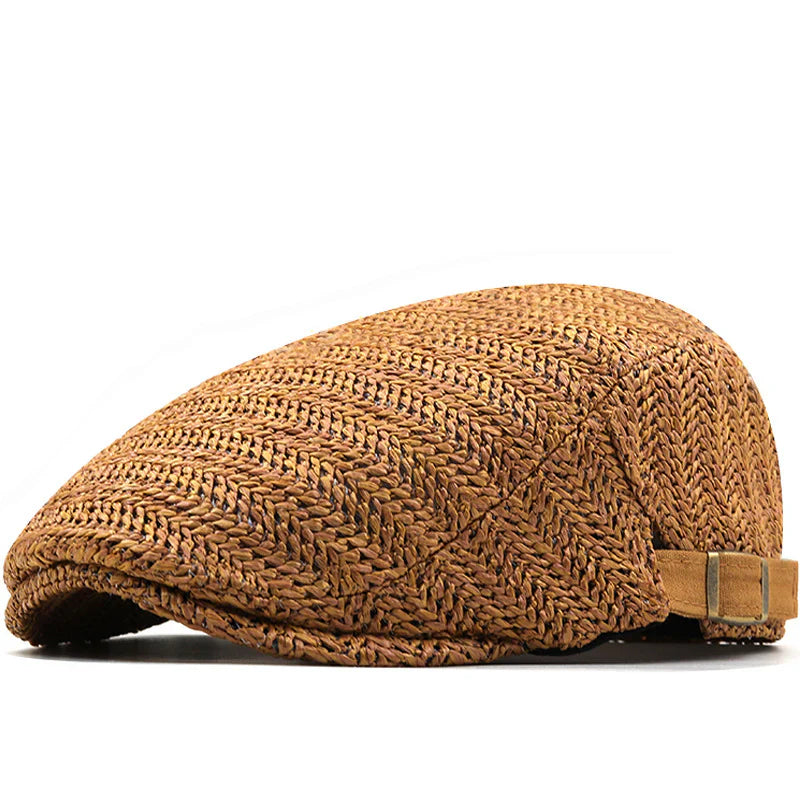 Salvatore | Italian Straw Flat Cap