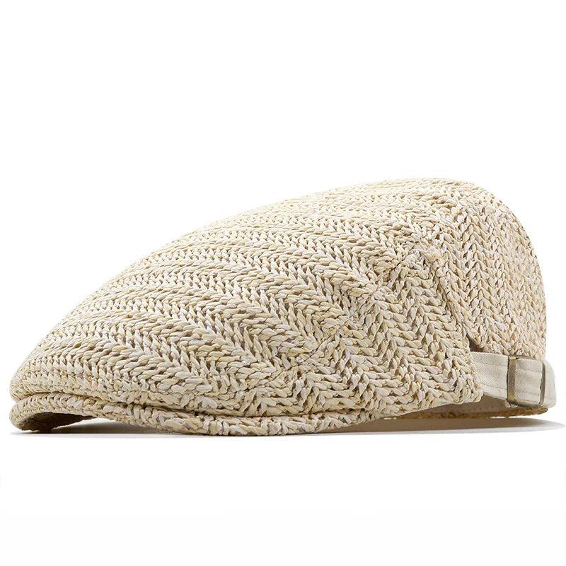 Salvatore | Italian Straw Flat Cap