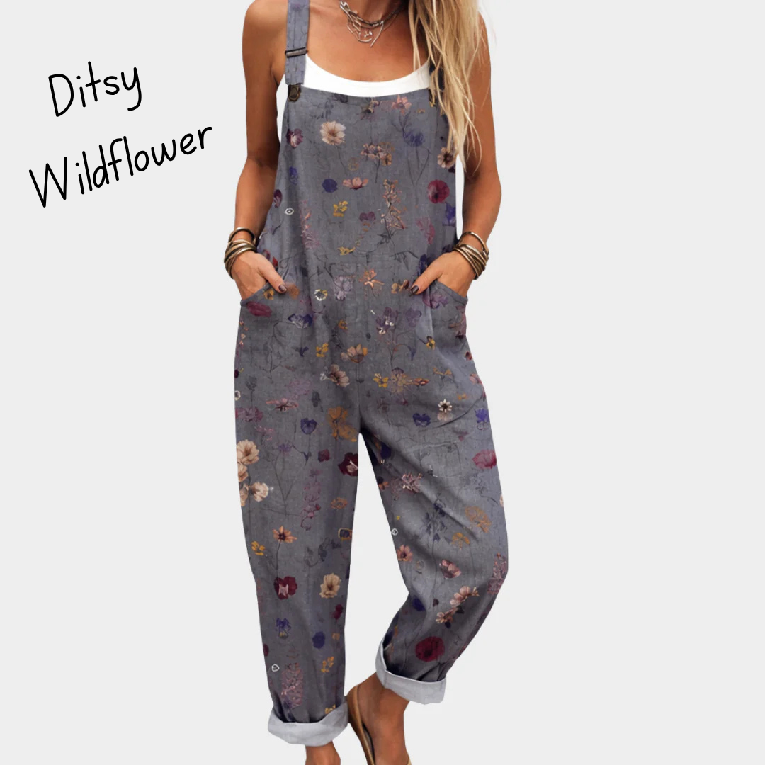 Printed Comfort Dungarees