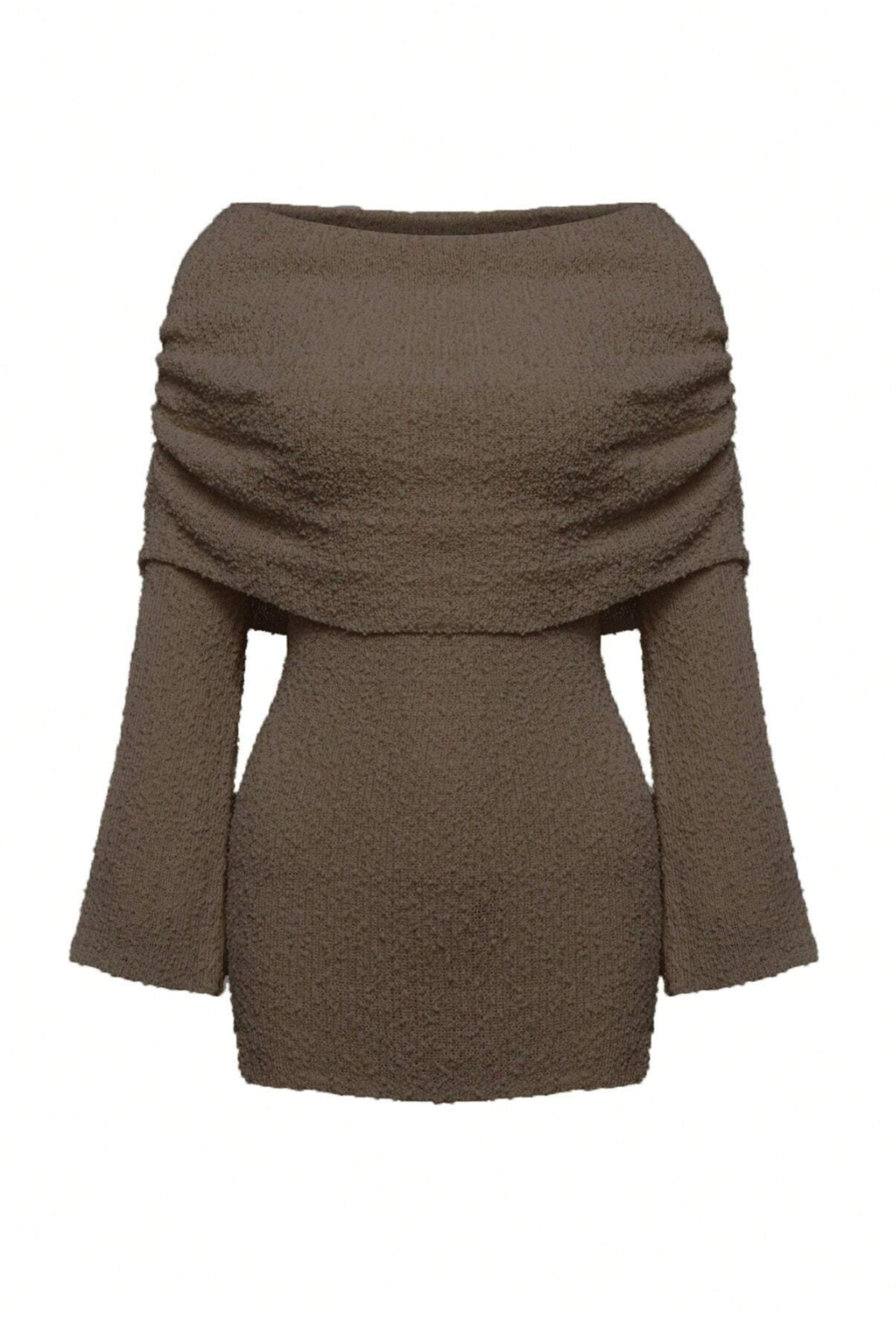 The Amora Off-Shoulder Knit Mini Dress