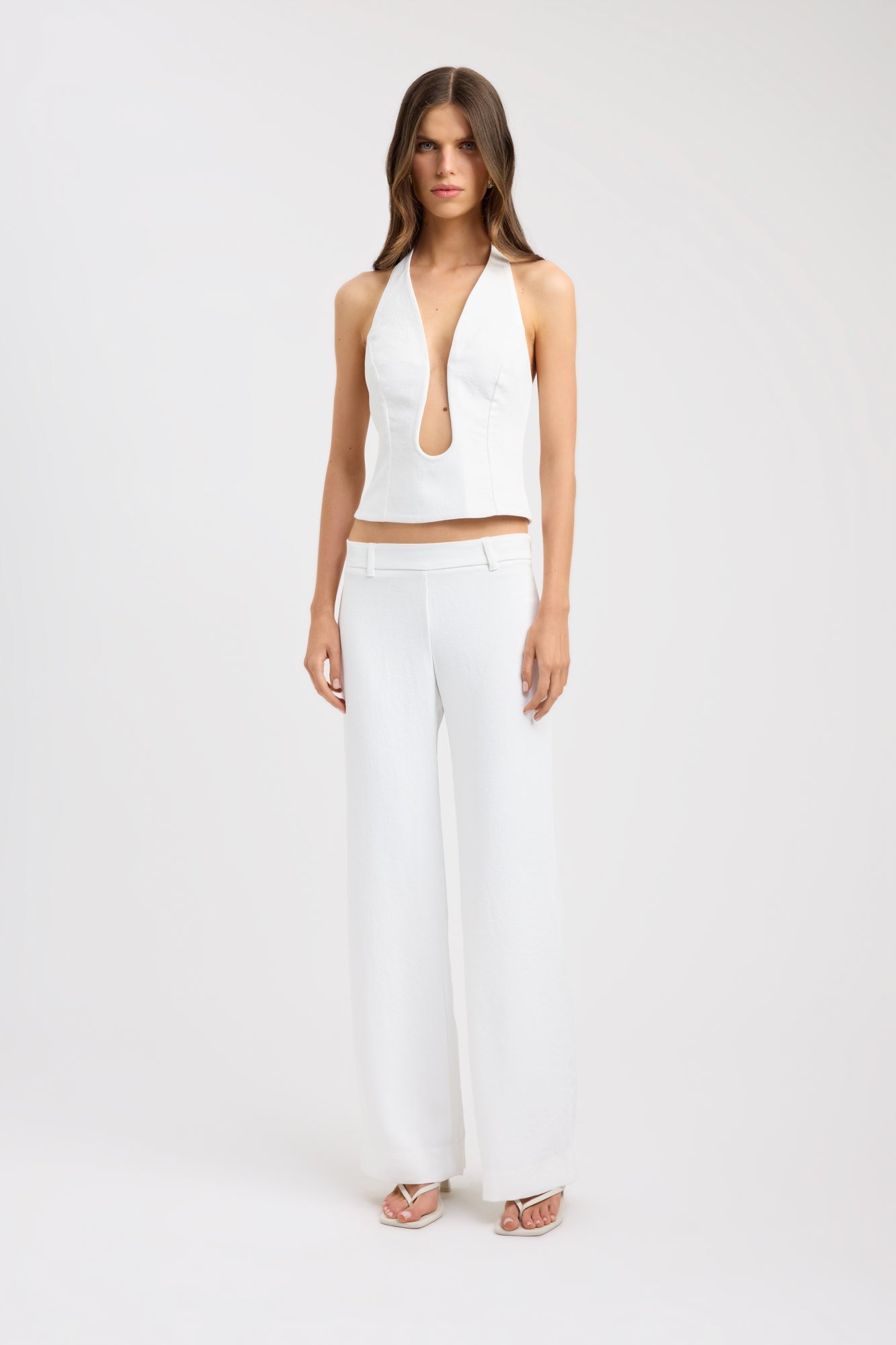 Oyster Core Low Cut Top & Low Rise Trousers Set