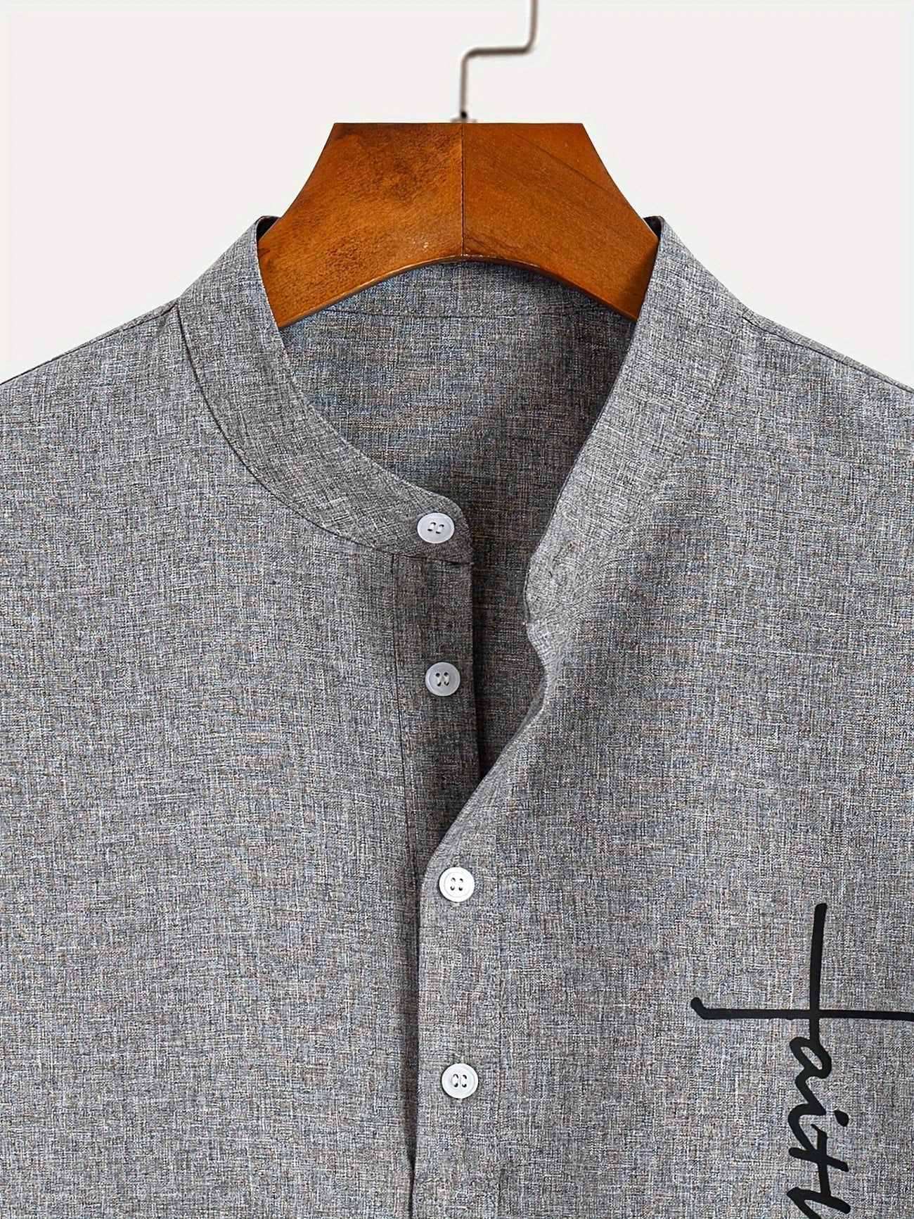 Leblanc™ | Elegant Short-Sleeve Shirt with Stand Collar