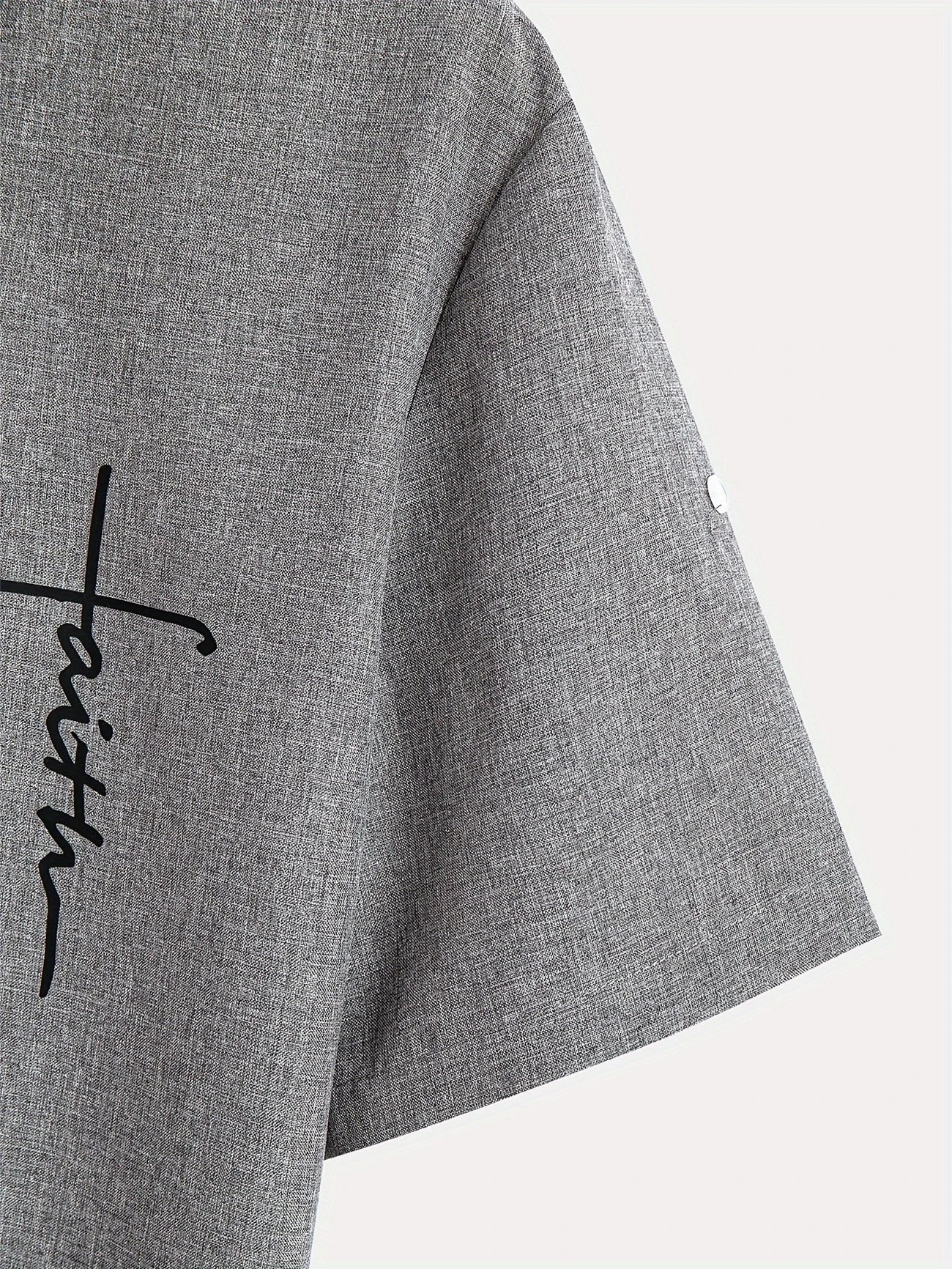 Leblanc™ | Elegant Short-Sleeve Shirt with Stand Collar