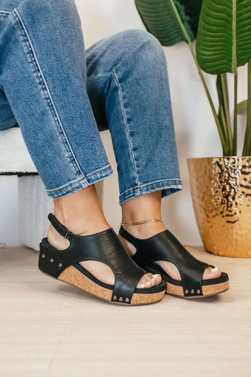 Corky's Black Smooth Volta II Shoes - 5 cm heel