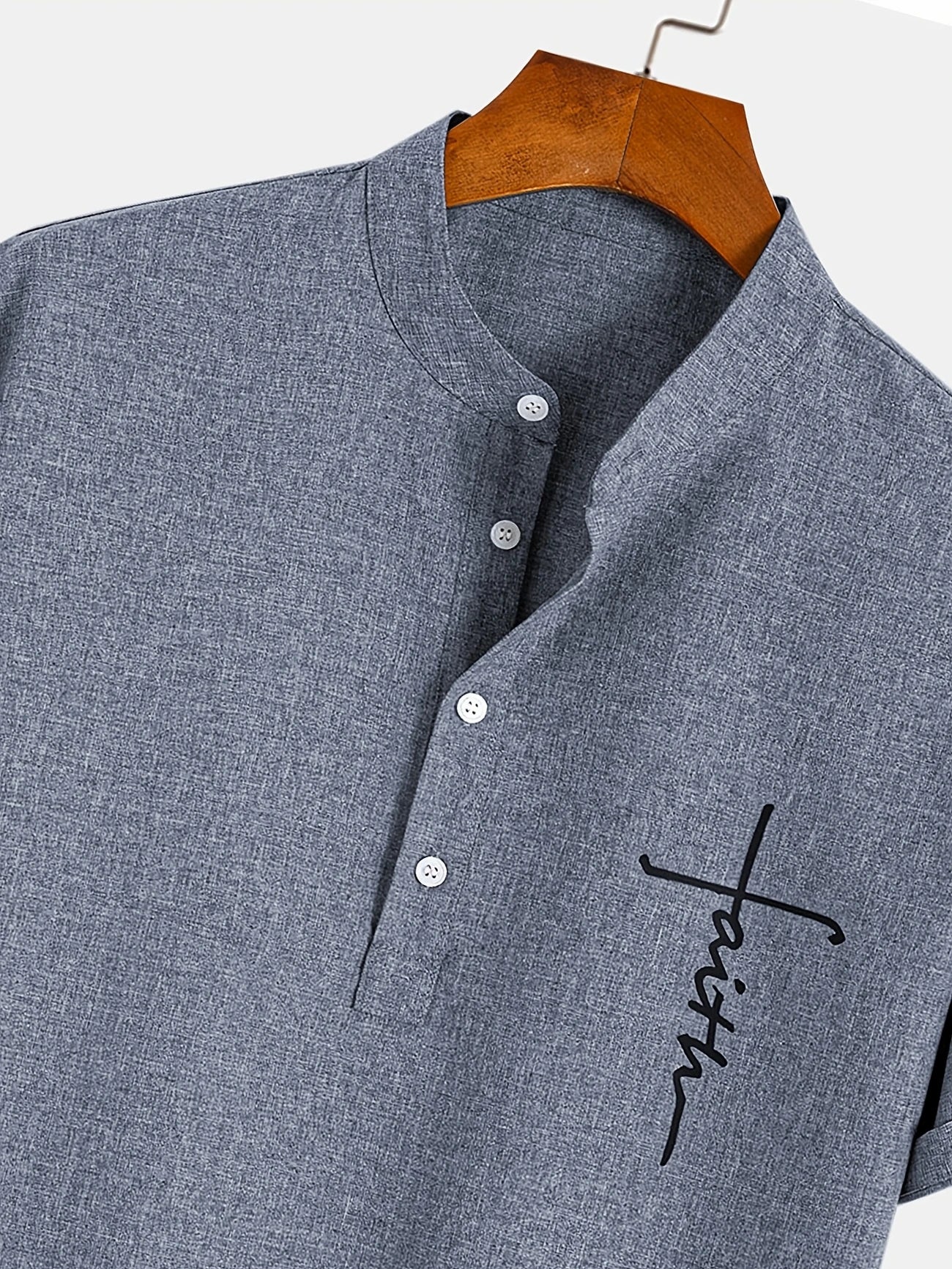 Leblanc™ | Elegant Short-Sleeve Shirt with Stand Collar