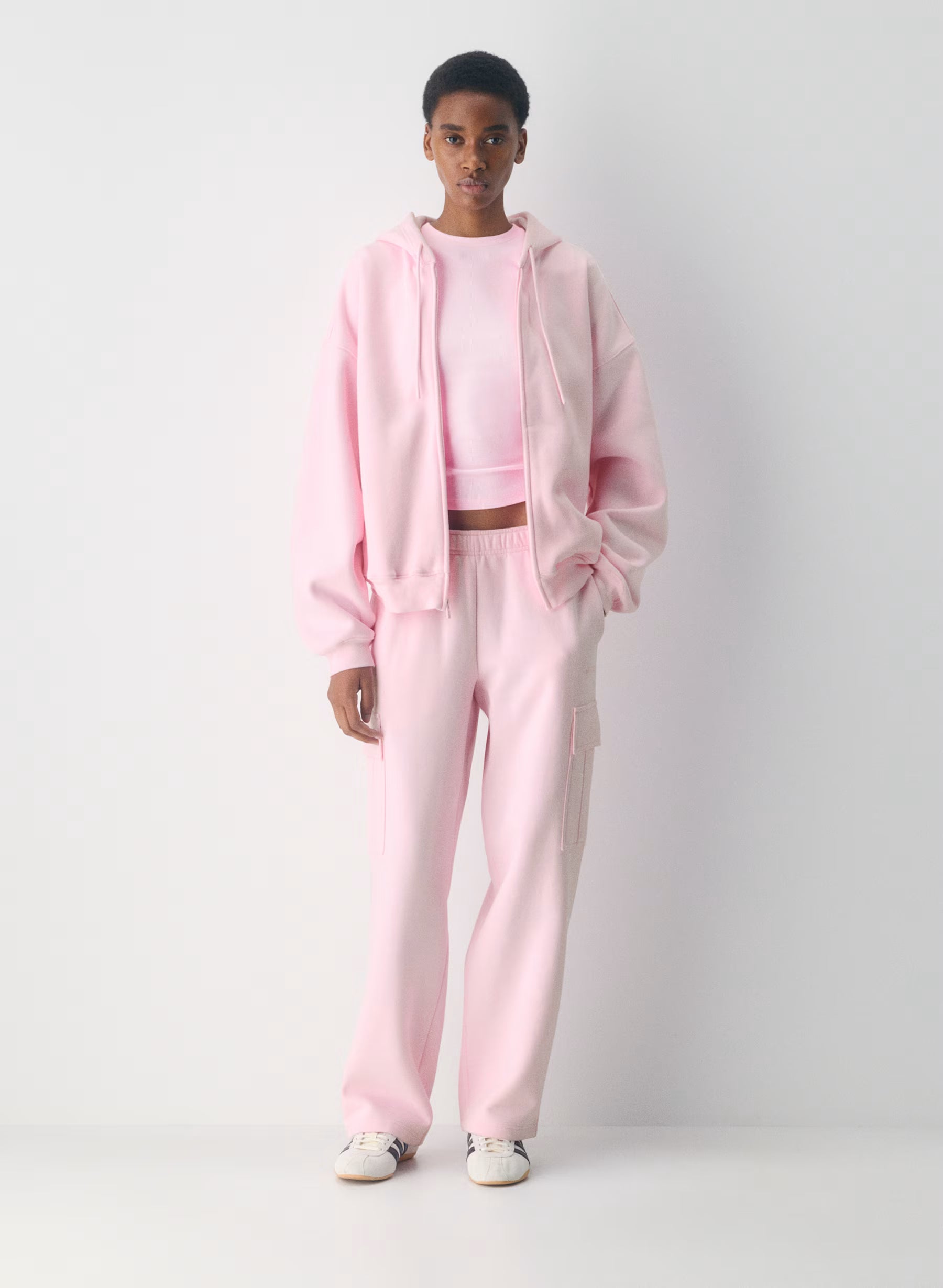 Cozy Sweatfleece Mega Cargo Sweatpant & Mega Zip Hoodie Set