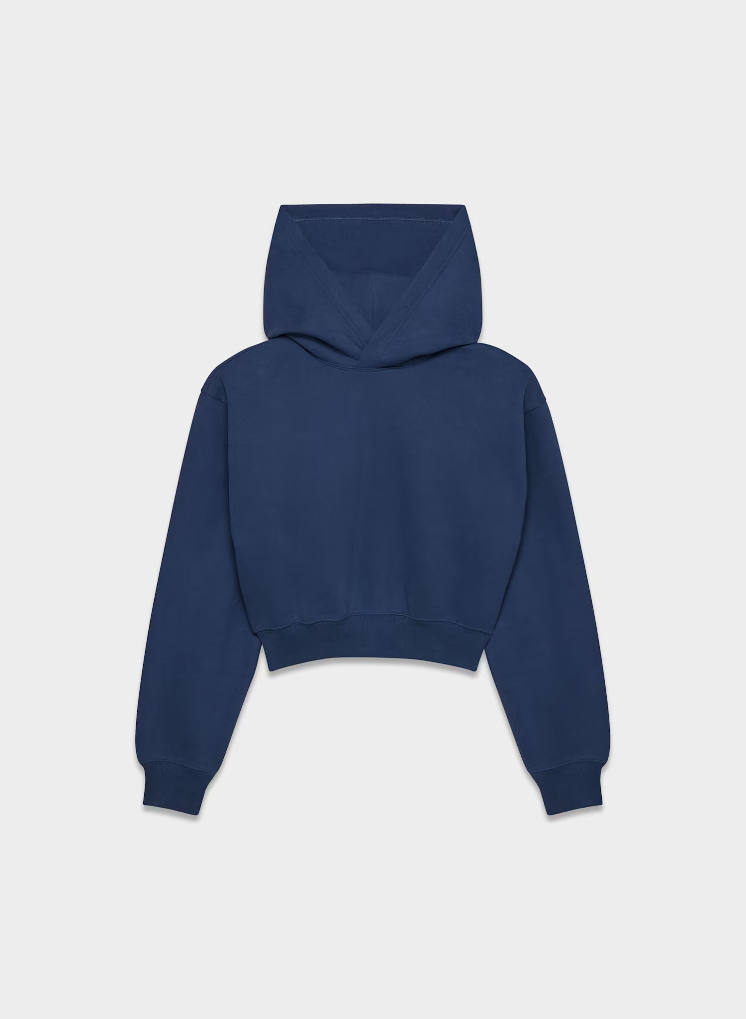 Cozy Sweatfleece Perfect Crop Hoodie & Boyfriend Wide Sweatpant Set