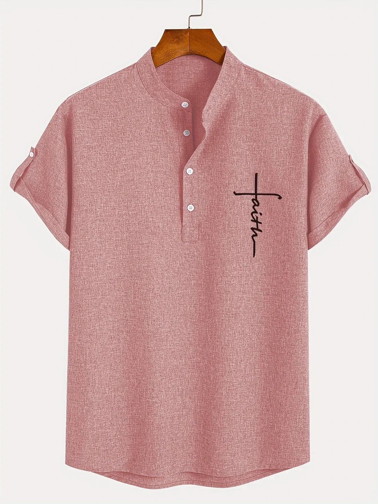 Leblanc™ | Elegant Short-Sleeve Shirt with Stand Collar