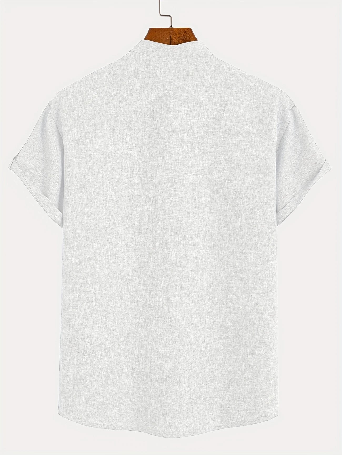 Leblanc™ | Elegant Short-Sleeve Shirt with Stand Collar