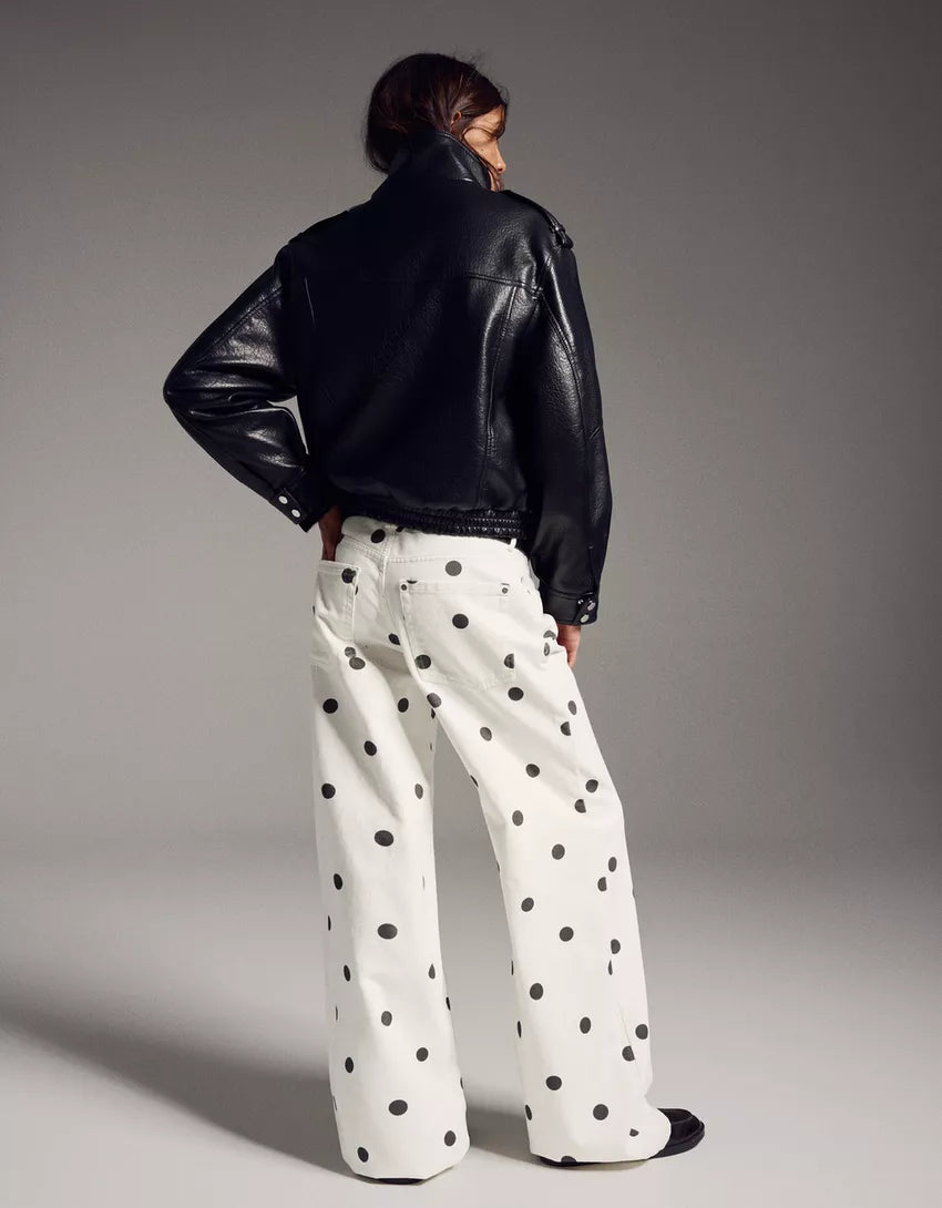 Baggy polka dot trousers