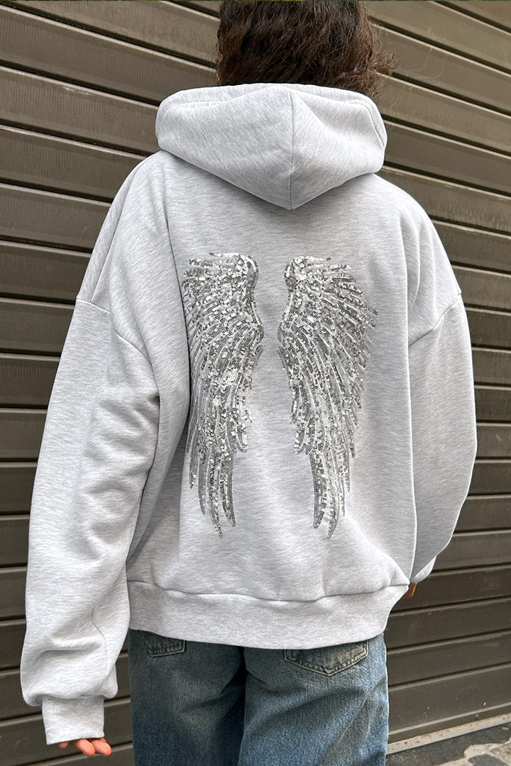 The Liora Sequin Wing Hoodie