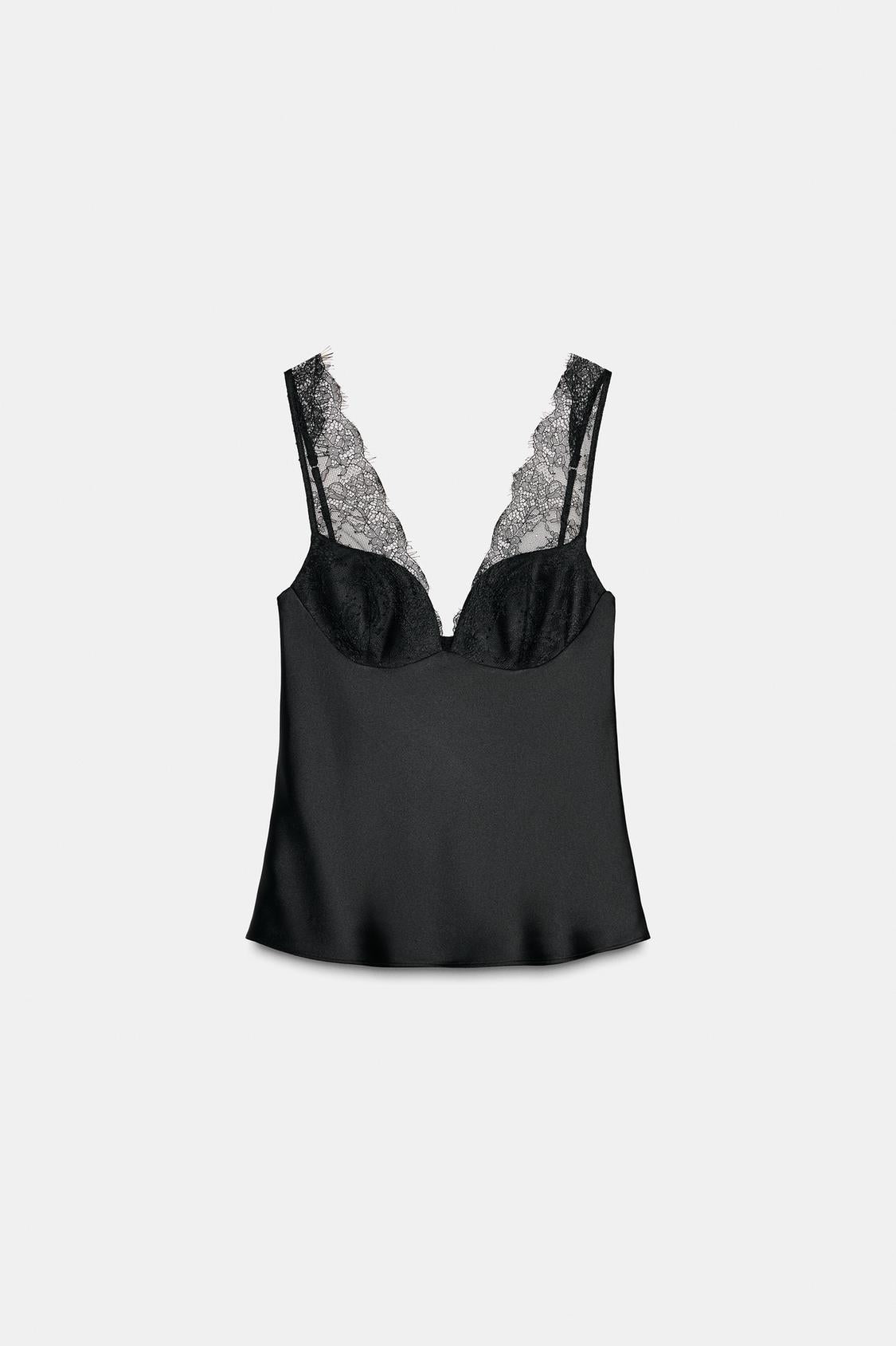 The Sienna Satin Lace Top