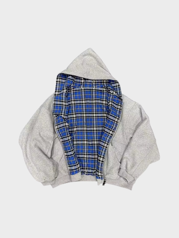 Decarba Inside Out Checkered Zipper