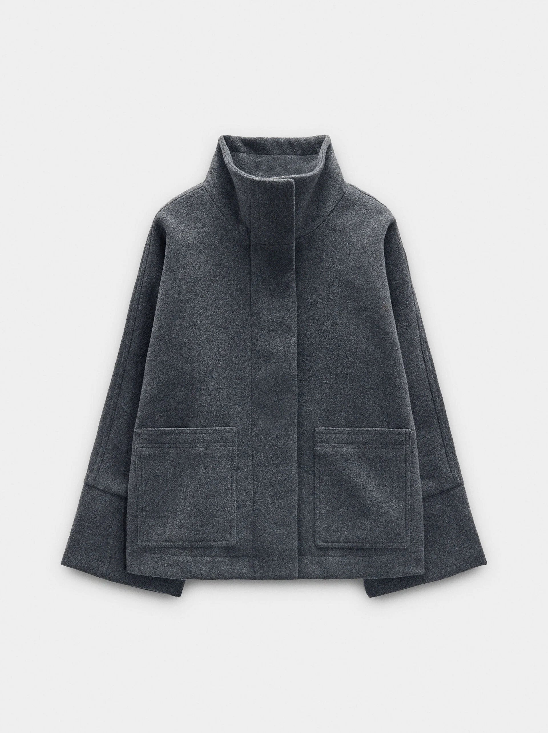 Jacket with high collar