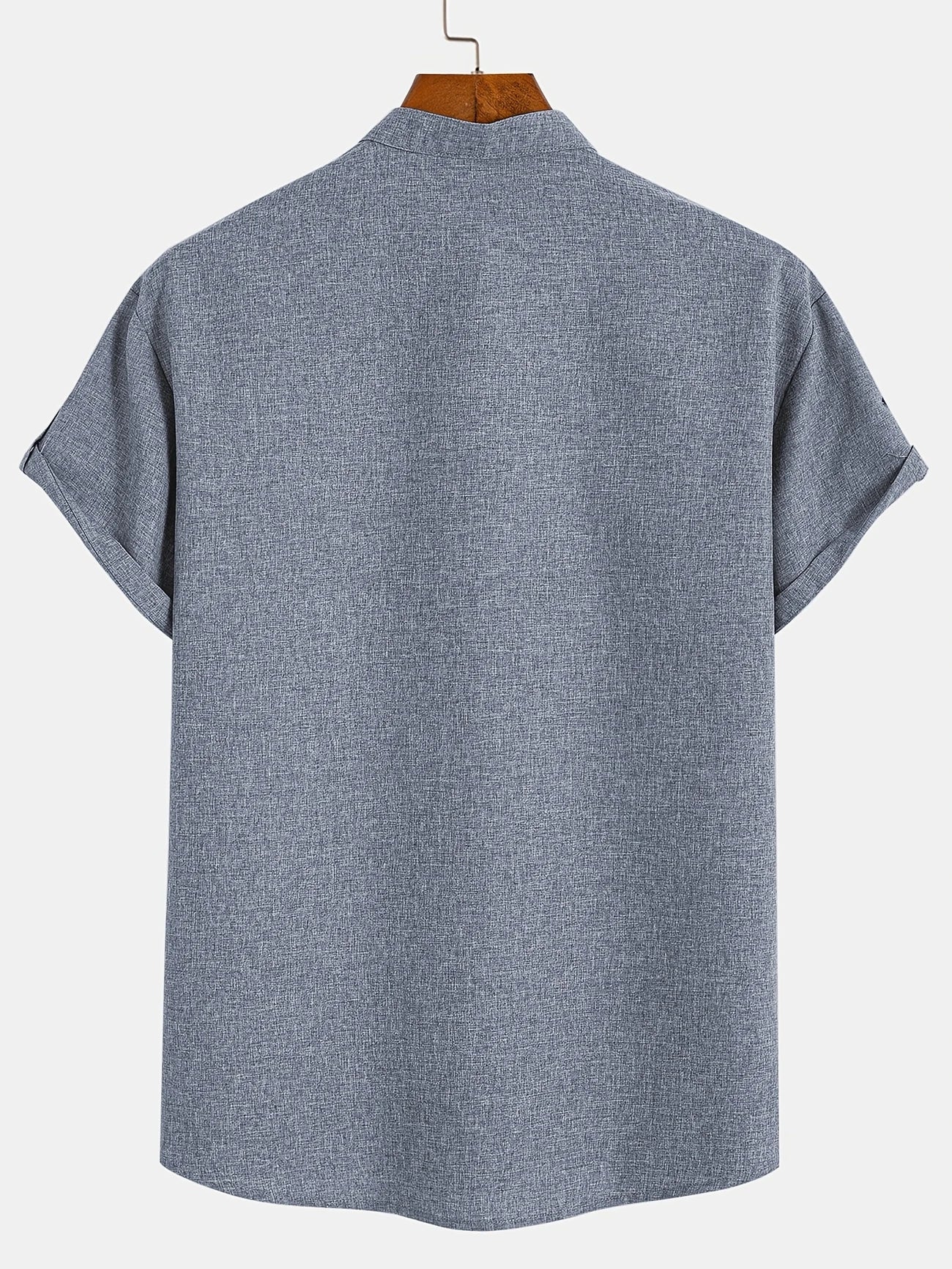 Leblanc™ | Elegant Short-Sleeve Shirt with Stand Collar