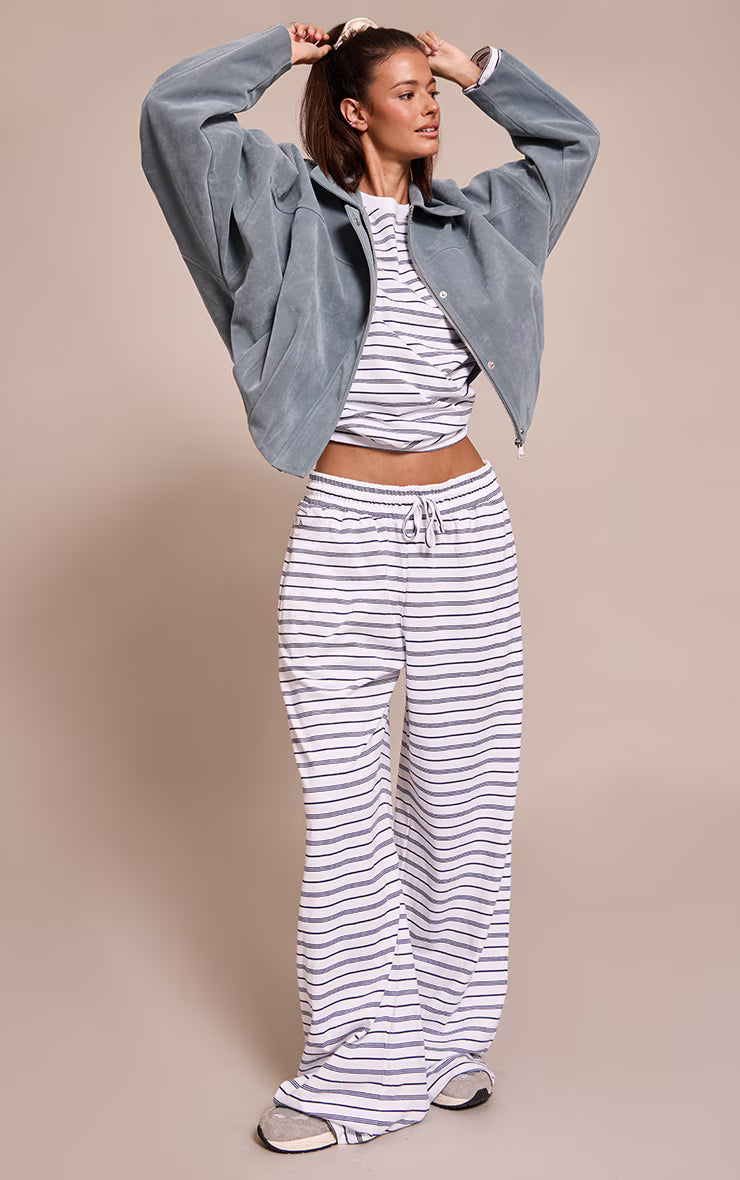 Faux Suede Covered Placket Bomber Jacket