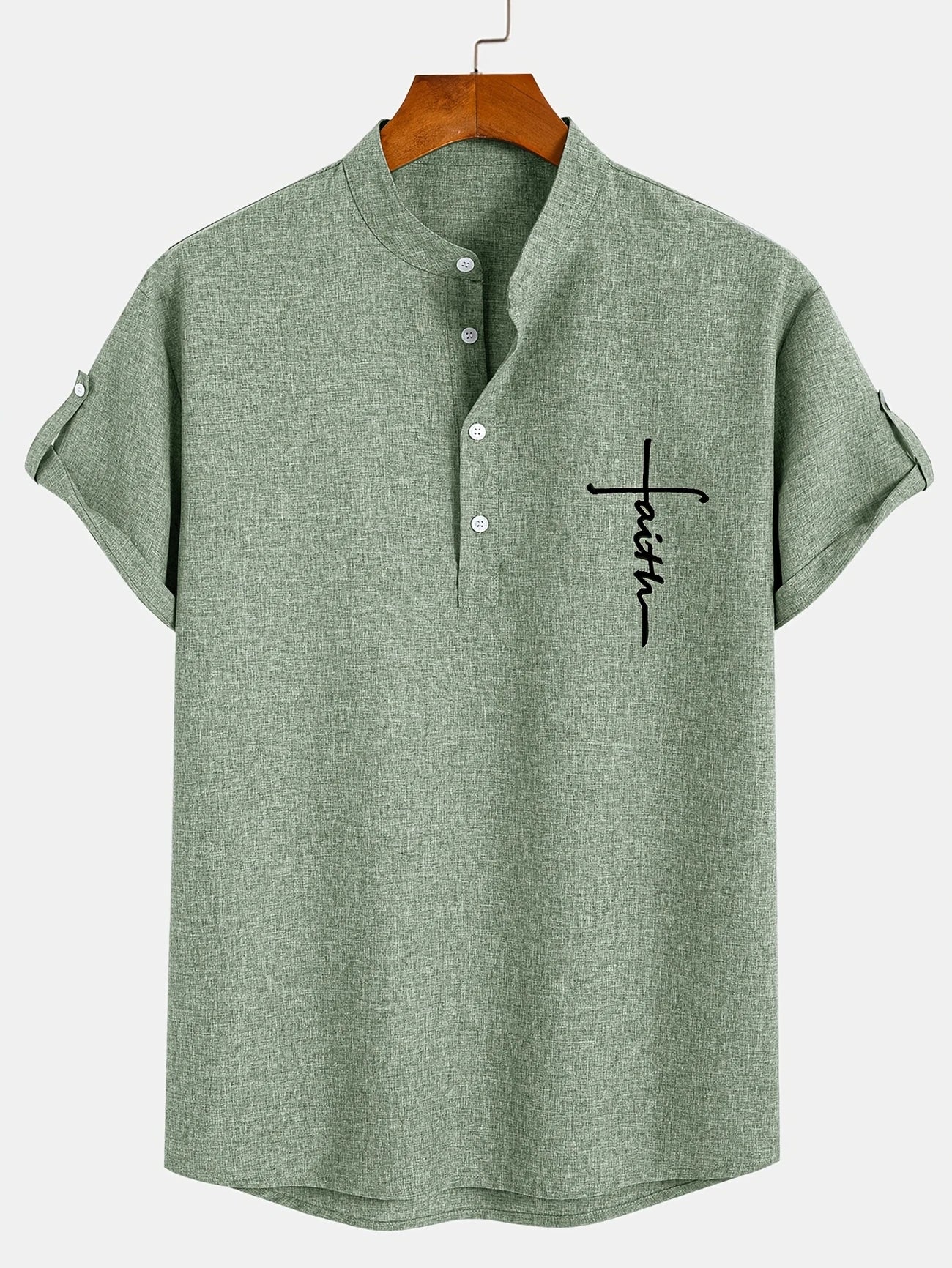 Leblanc™ | Elegant Short-Sleeve Shirt with Stand Collar