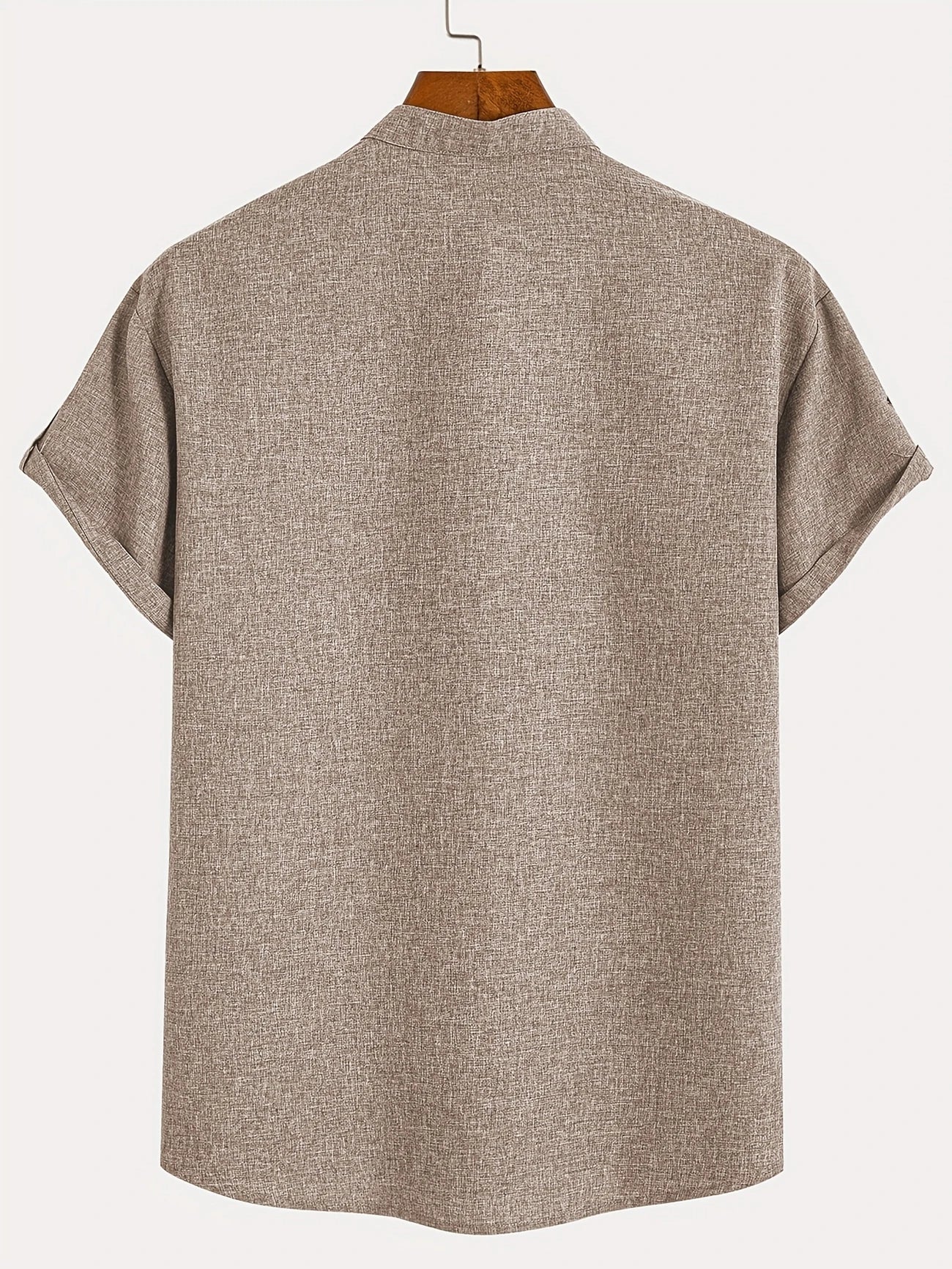 Leblanc™ | Elegant Short-Sleeve Shirt with Stand Collar