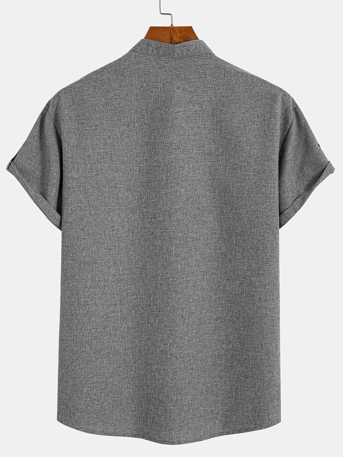 Leblanc™ | Elegant Short-Sleeve Shirt with Stand Collar
