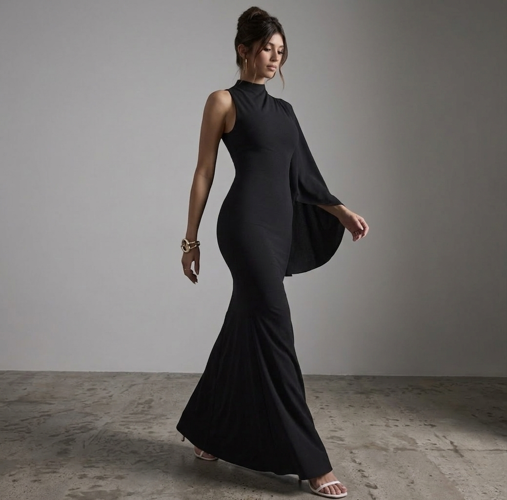 Midnight Veil Dress