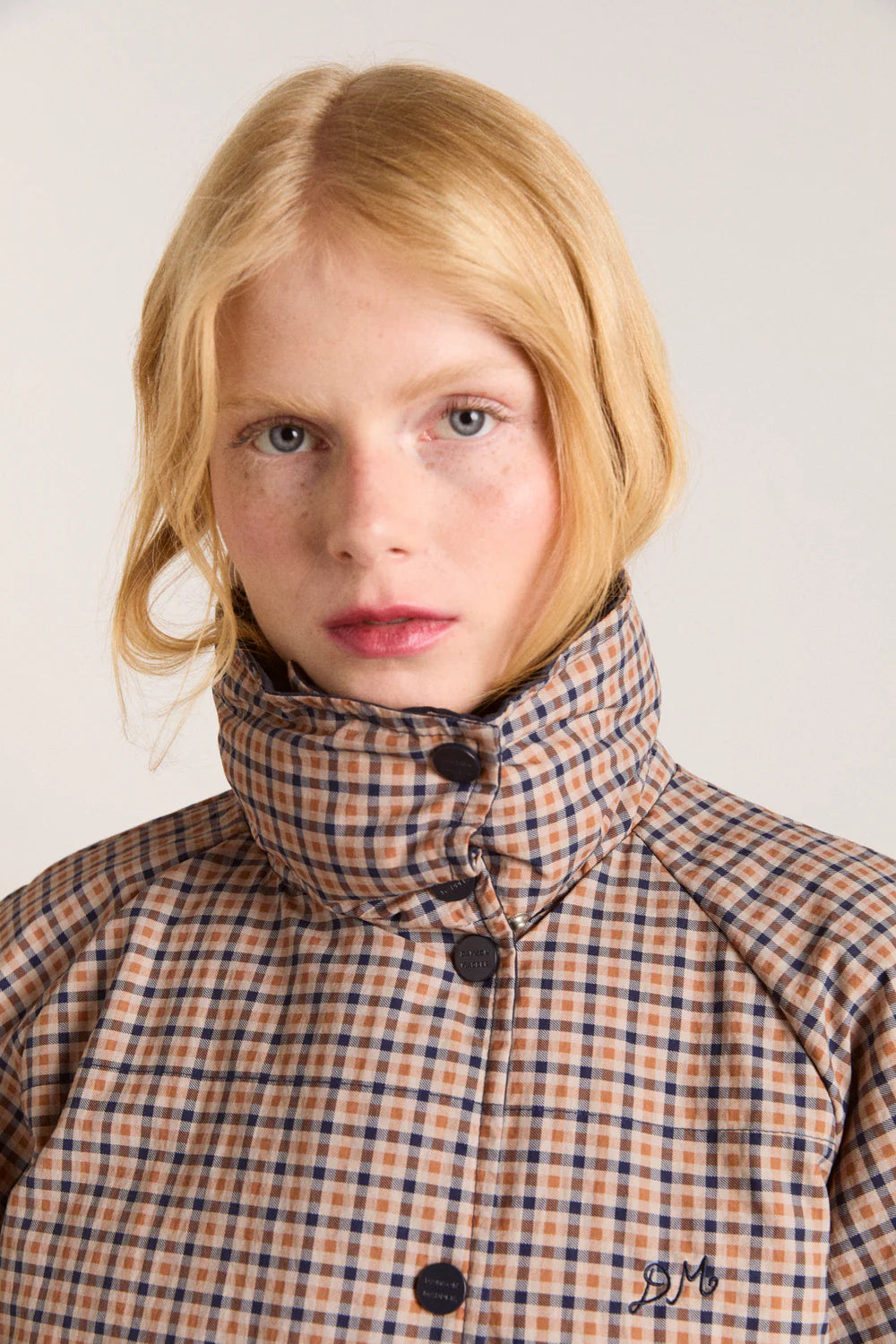 The Opal Reversible Puffer – Navy & Check