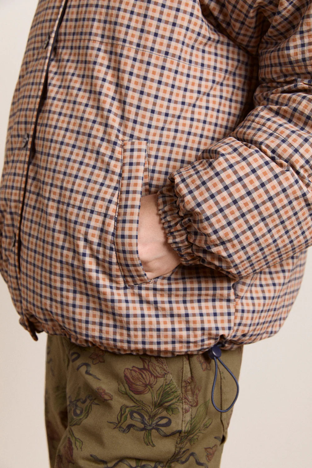 The Opal Reversible Puffer – Navy & Check