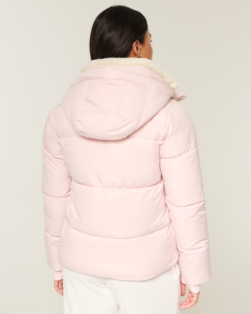 Faux Fur-Lined Puffer Jacket