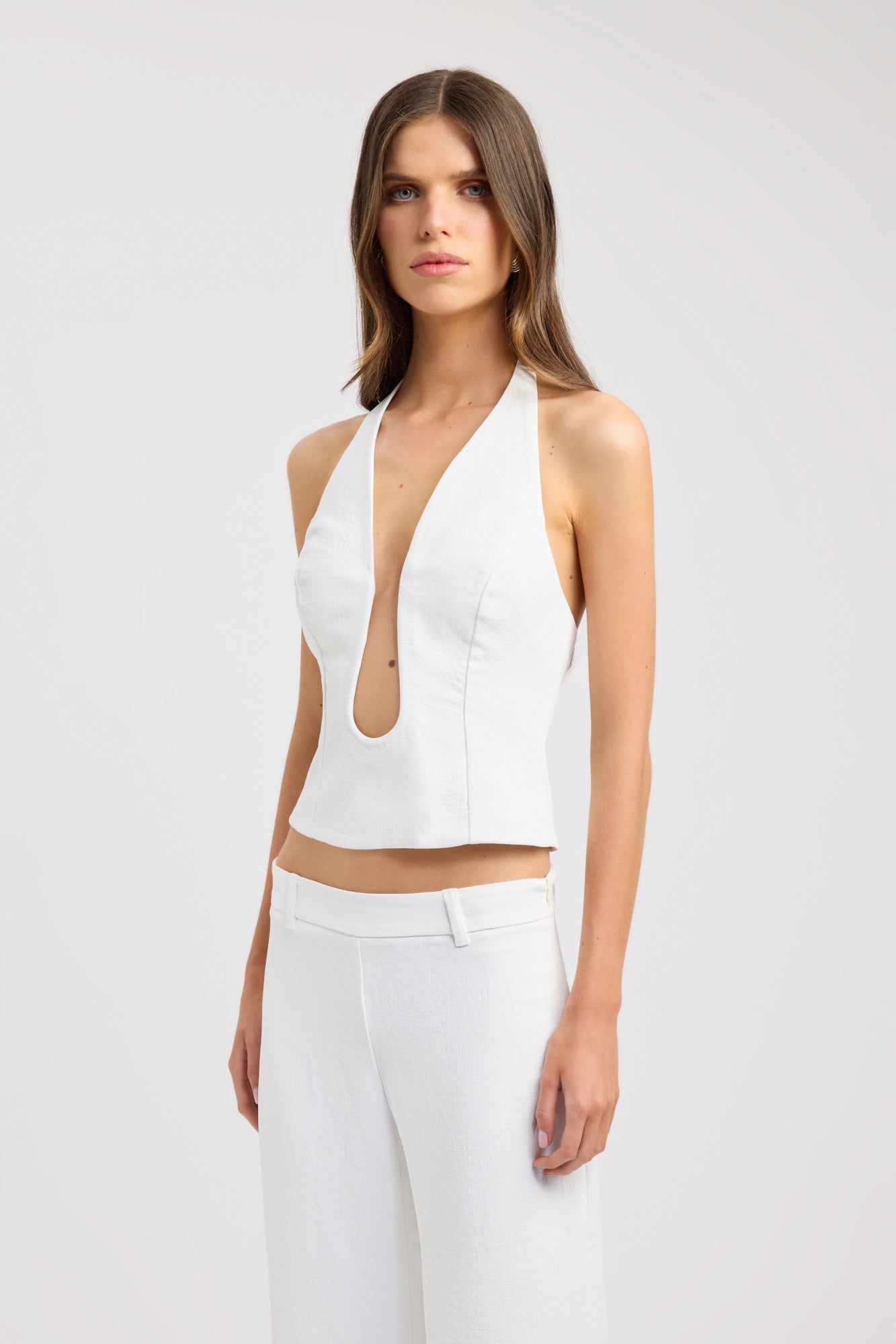 Oyster Core Low Cut Top & Low Rise Trousers Set