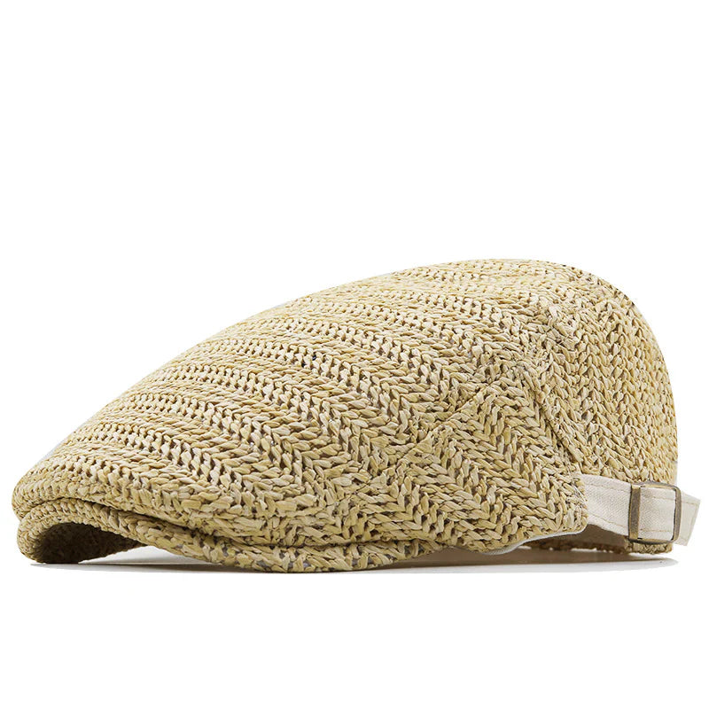 Salvatore | Italian Straw Flat Cap