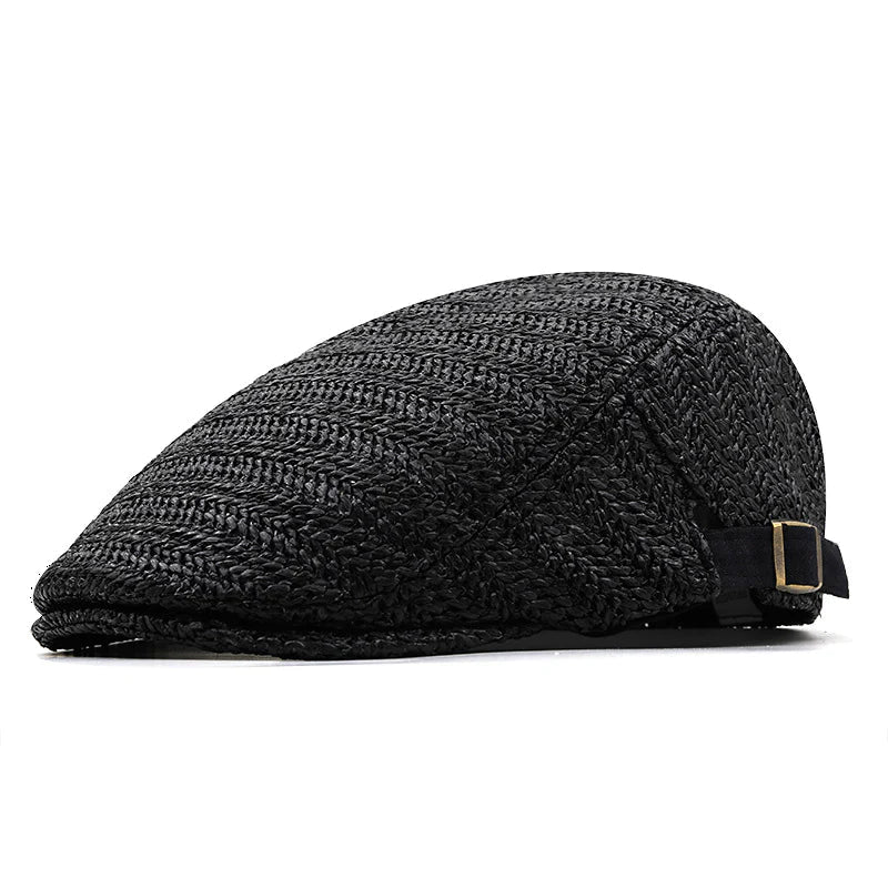 Salvatore | Italian Straw Flat Cap