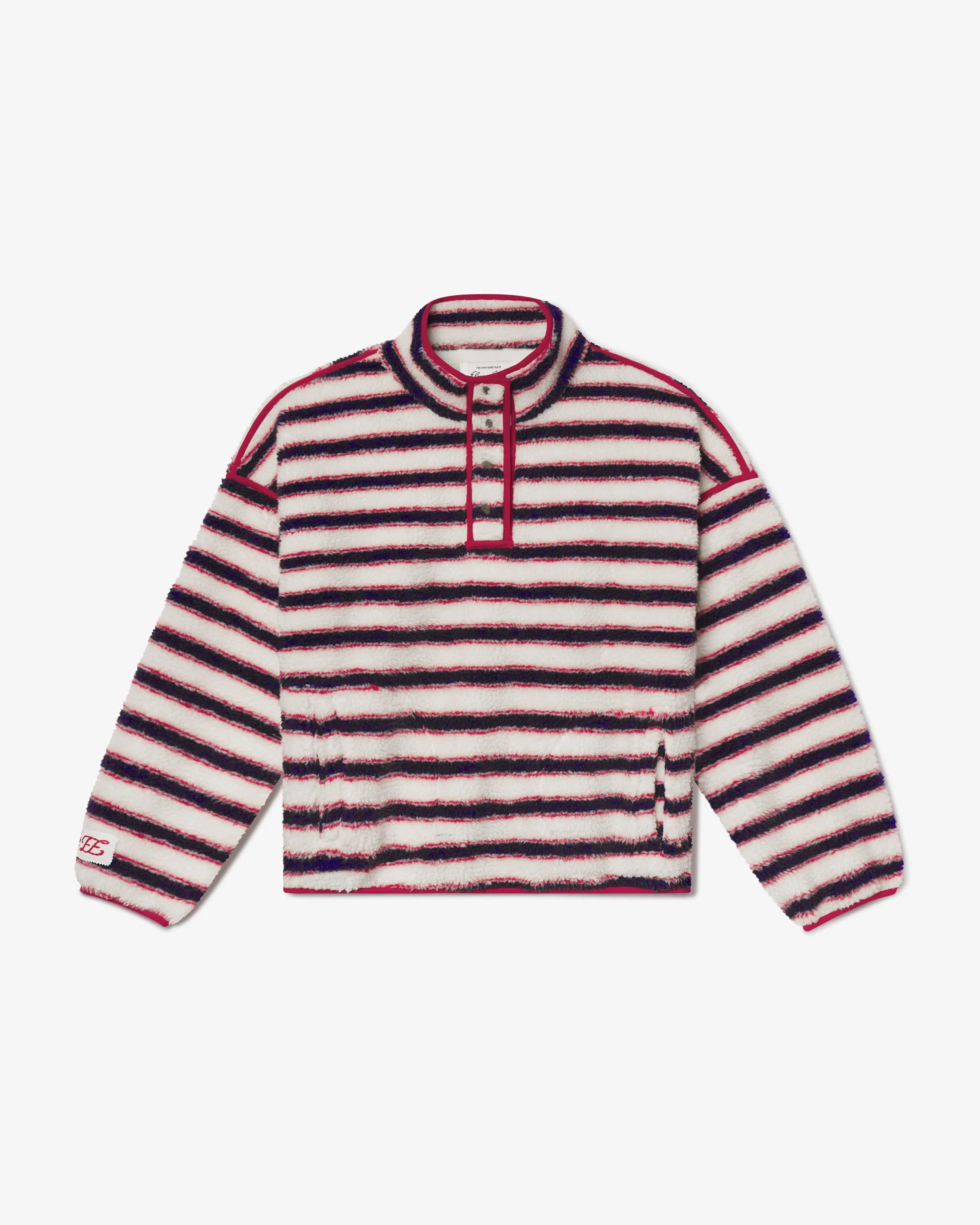 Striped Fleece Pullover