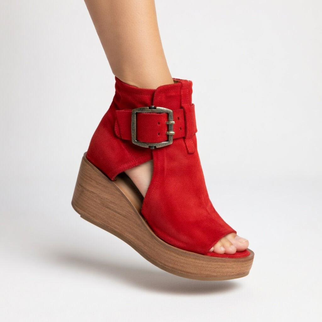 Orélisse™ — Modern Open-Toe Wedge Bootie