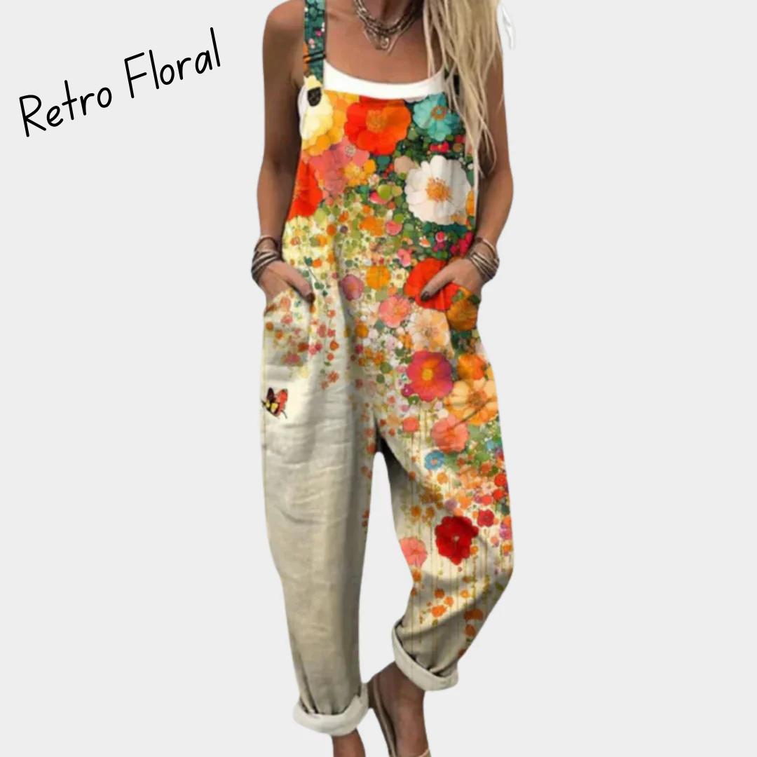 Printed Comfort Dungarees