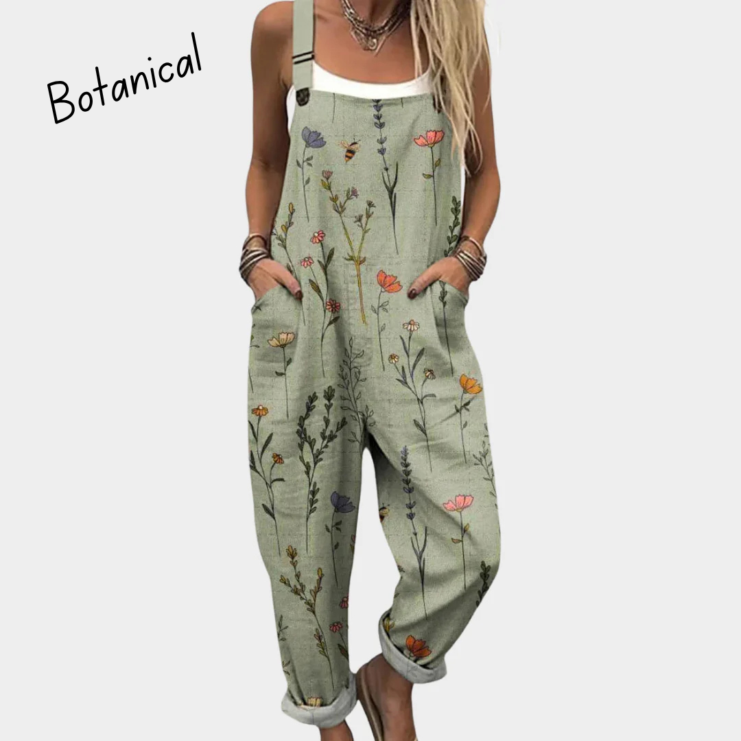 Printed Comfort Dungarees